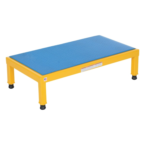 Vestil Adj. Steel Stand, 10-1/2-16-1/2 H, 19 x 36, 10.5 Overall Height, Steel, Yellow AHT-H-1936 - main